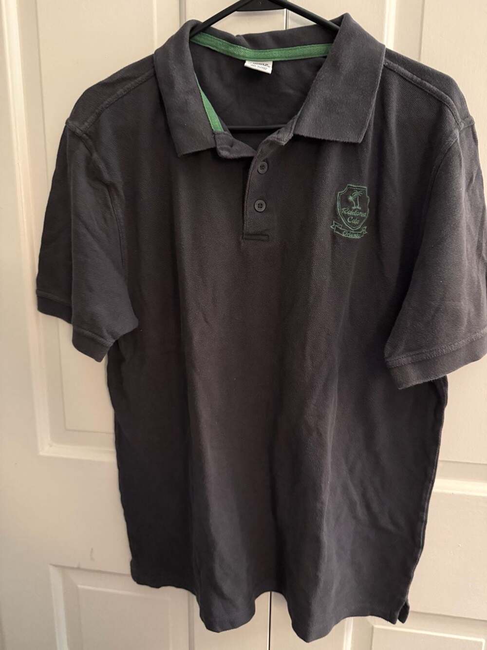 Rainforest Cafe Orlando Souvenir Polo Shirt Gray Men's Size L